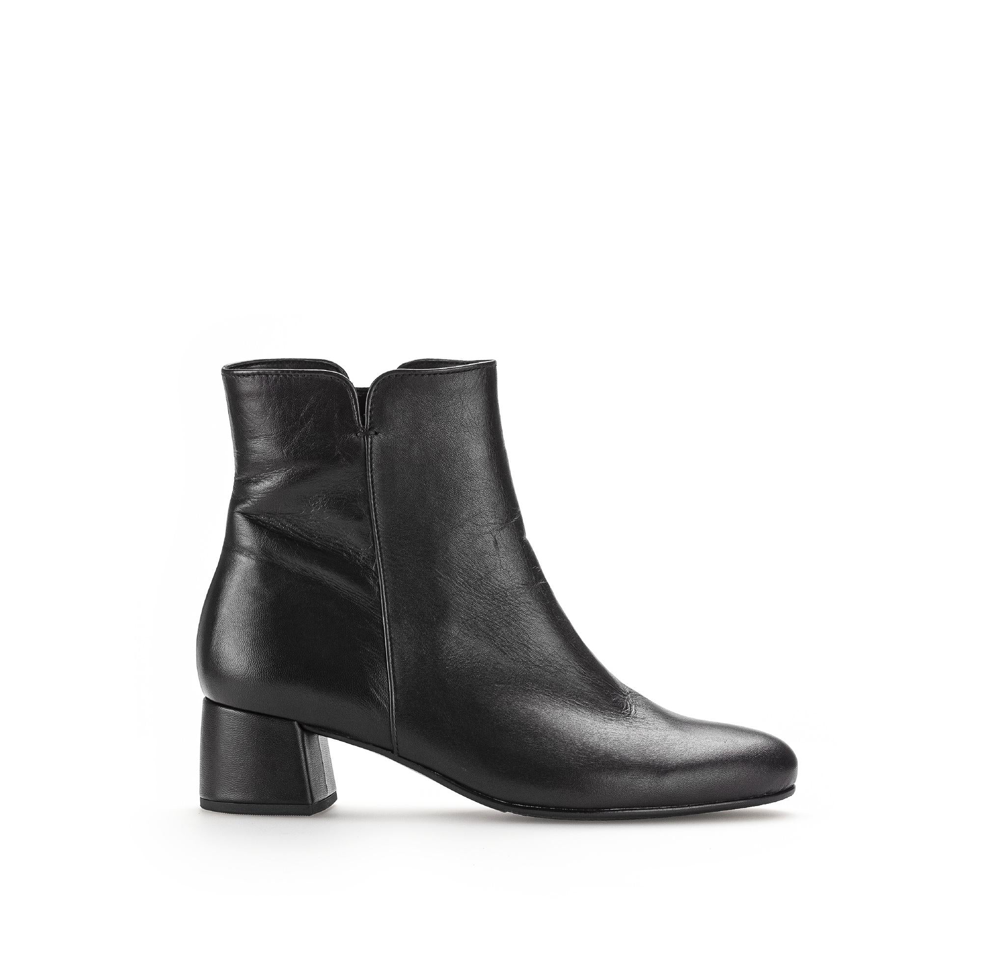 Bottines en cuir lisse à talon décroché, GABOR