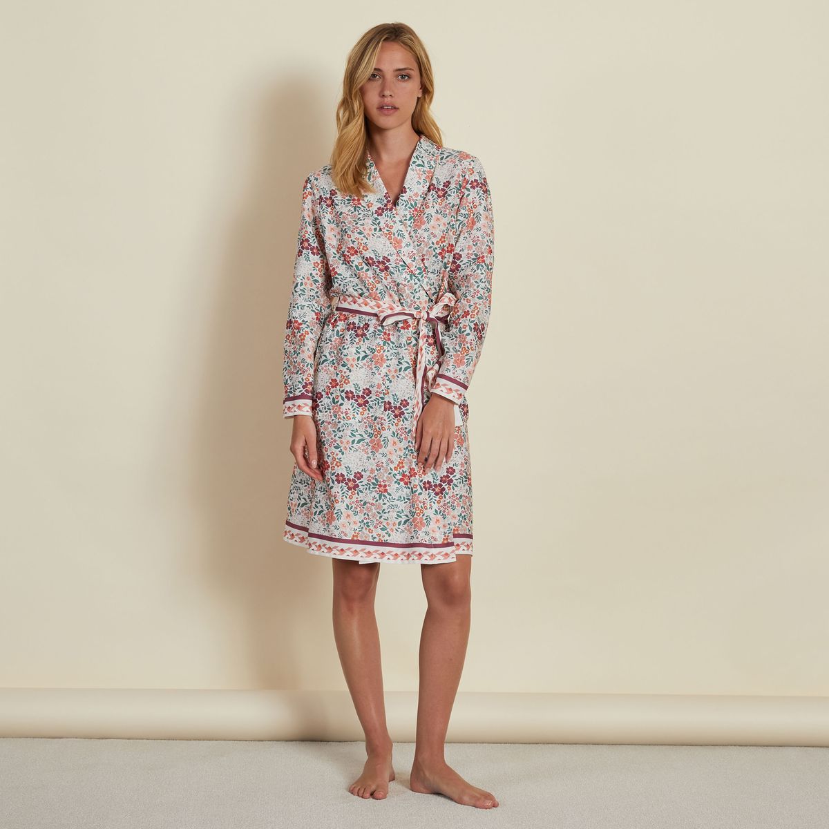 Robe de chambre en satin de coton mabon Laurence Tavernier La