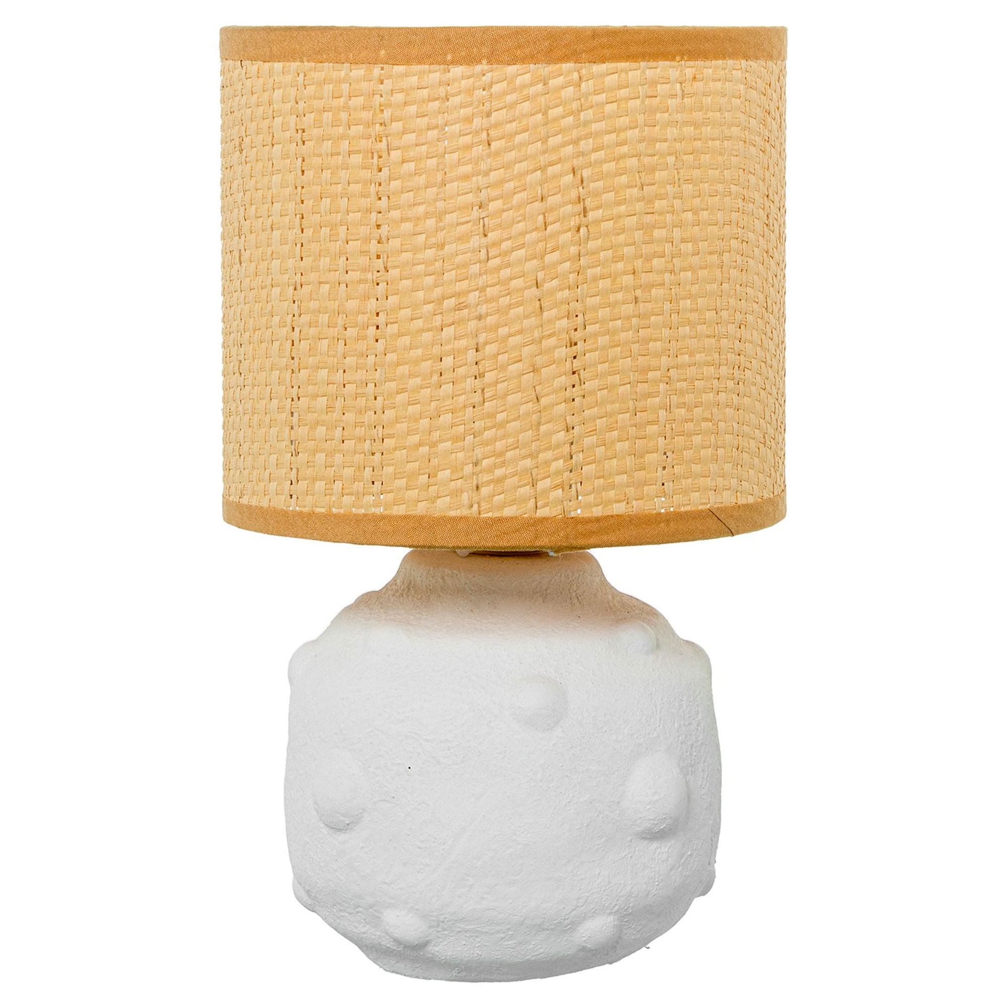 Lampe à poser design en céramique blanche 15x15x25cm, WADIGA