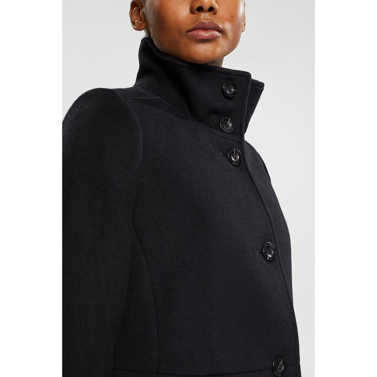 Double breasted funnel neck on sale coat