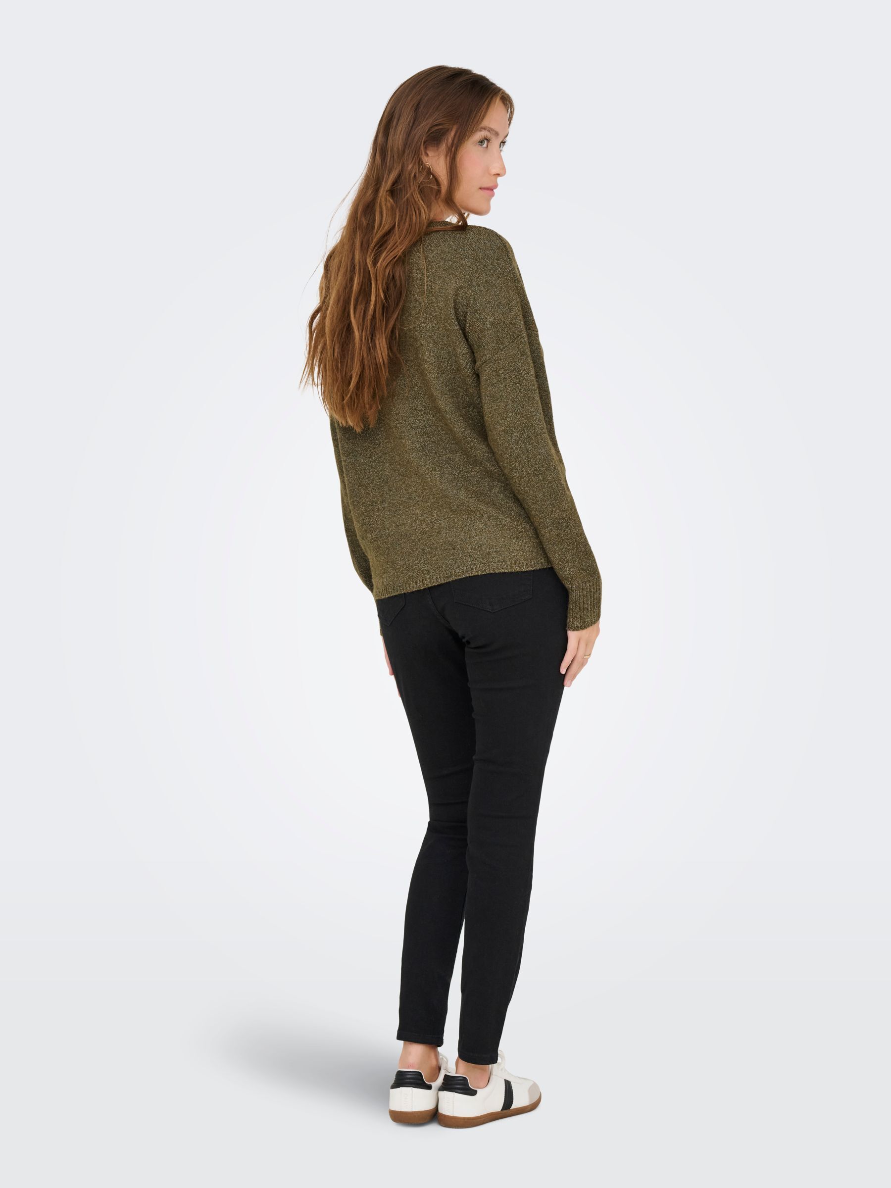 Pull ONLY En Maille ONLRICA - Manches Longues Col Rond - 93% Polyester, 4% Polyamide, 3% Élasthanne - Lavable Machine