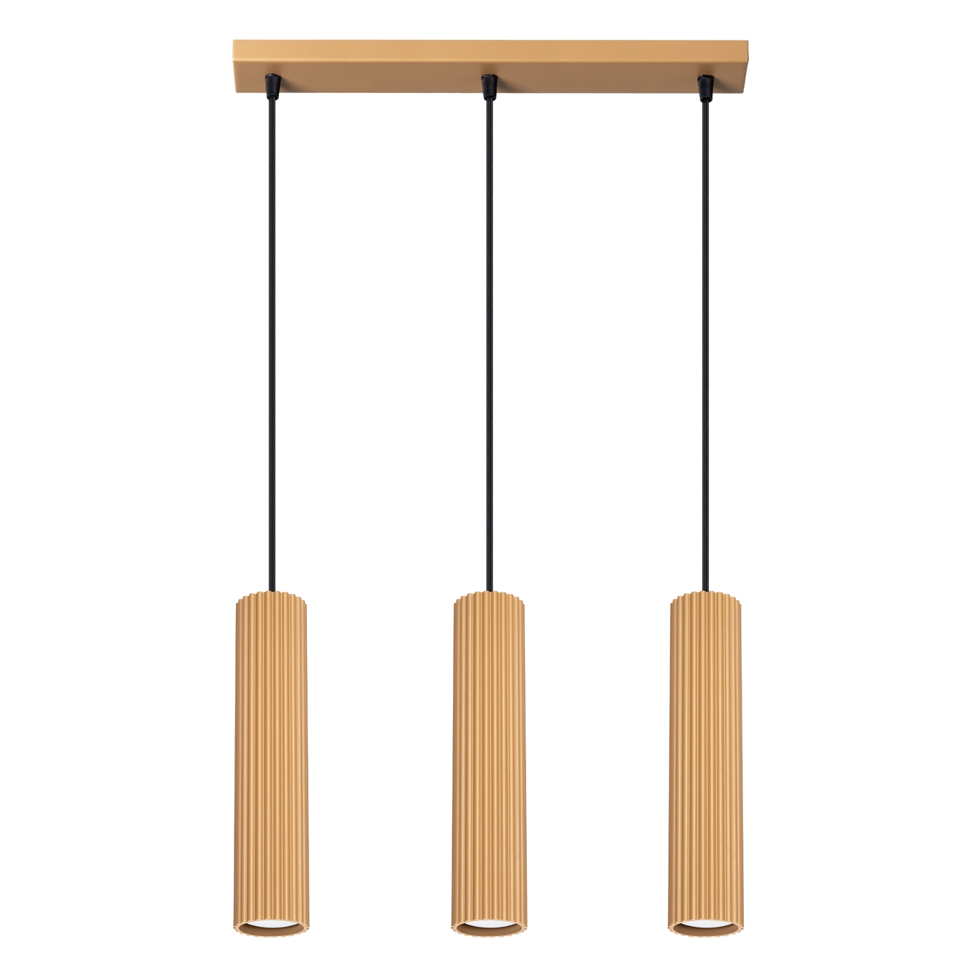 Suspension Aluminium Doré GU10 3 Karbon Line, EDEN