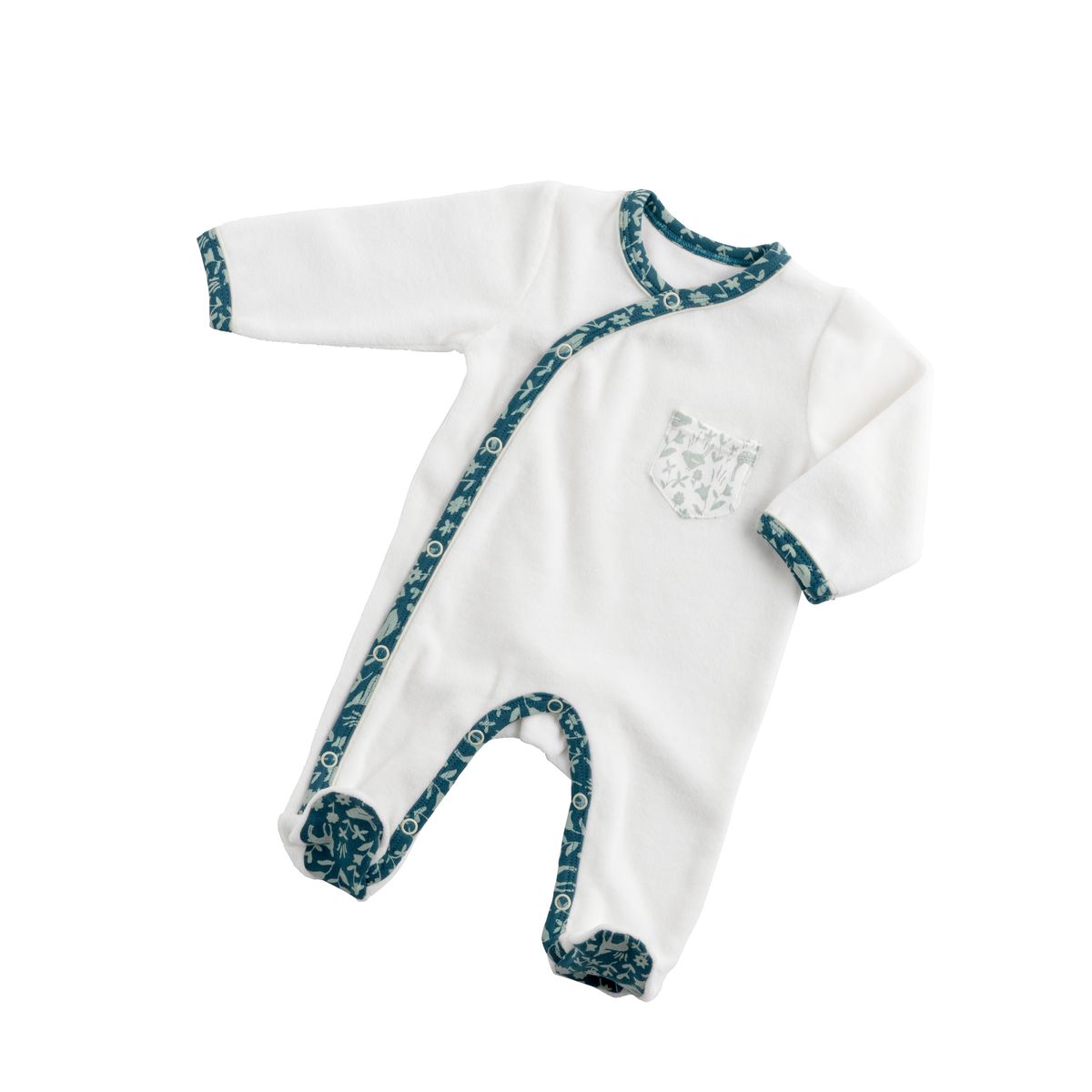 Pyjama bébé à manches longues en velours, SAUTHON