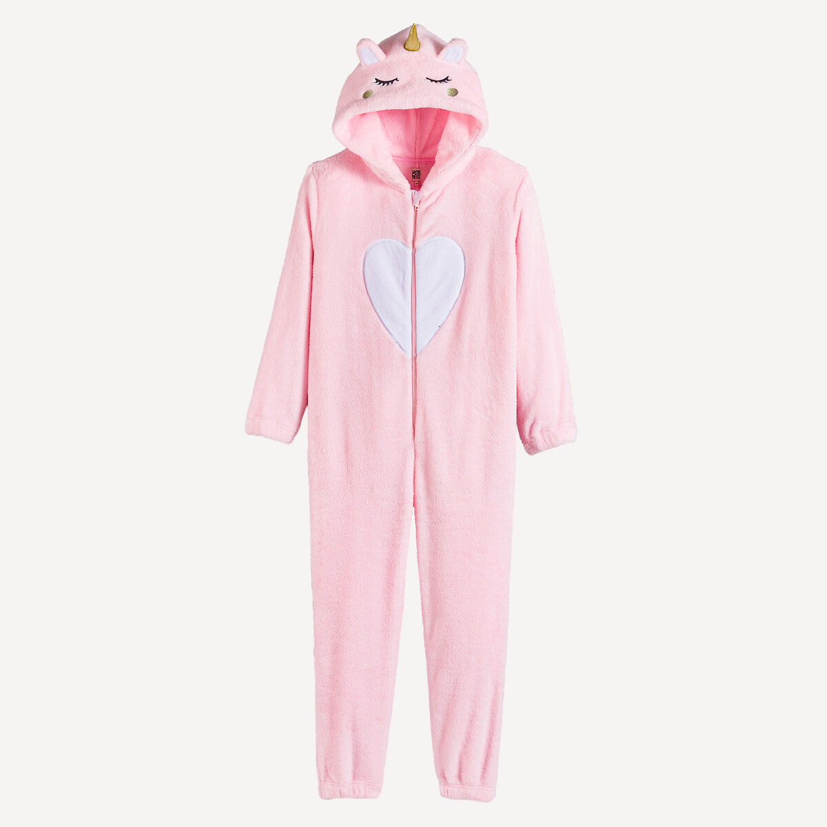 Pigiama in pile con cappuccio a forma di unicorno, LA REDOUTE COLLECTIONS