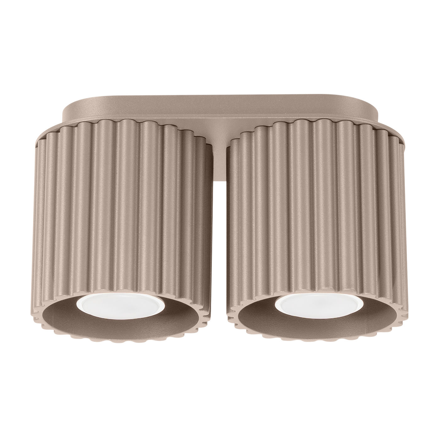 Plafonnier Aluminium Taupe GU10 2 Aura, EDEN