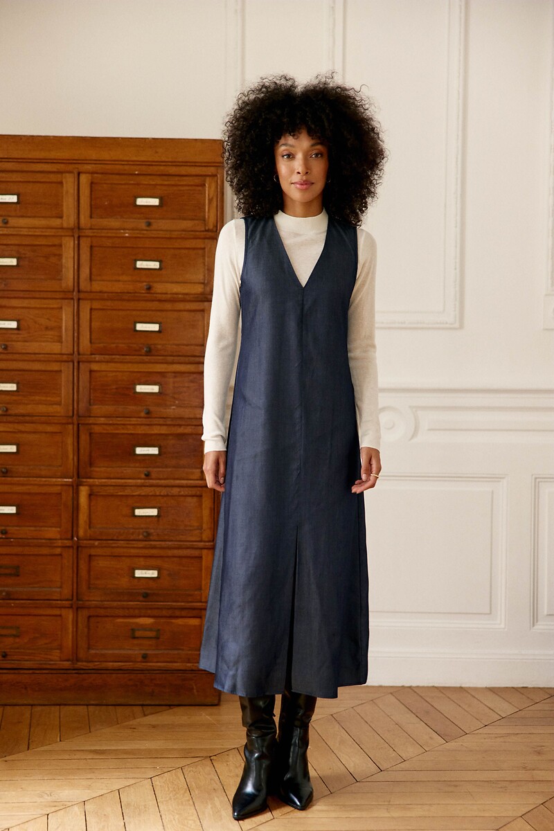 Robe sans manches midi col V, ROSANNA, LA PETITE ETOILE