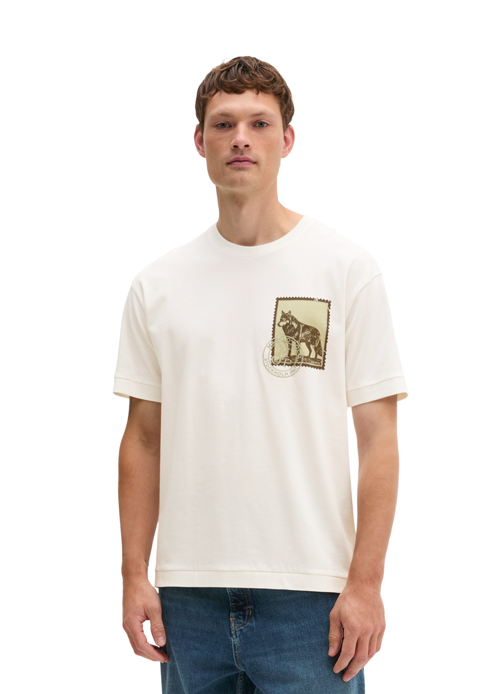 T-shirt ample en jersey de coton bio épais, MARC O'POLO