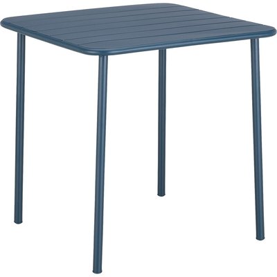 Table de jardin fixe en acier - gris vésuve (2 à 4 places) métal, SOURIS ALINEA
