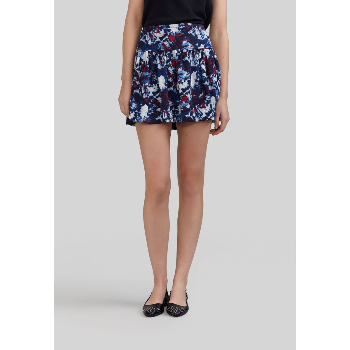 Jupe courte sales a fleur
