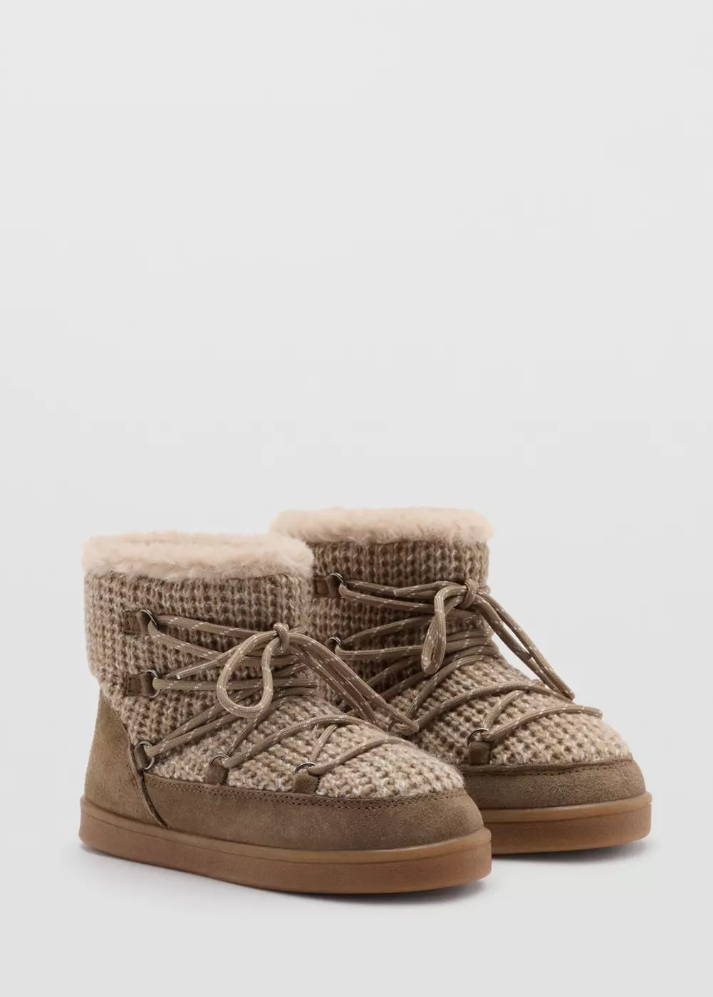 Bottes cuir lacets, MANGO KIDS