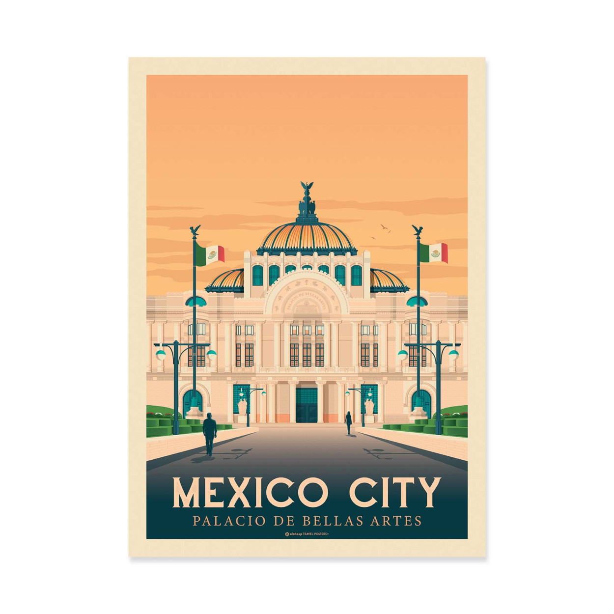 Affiche d'art - Mexico city - Olahoop Travel Posters, WALL EDITIONS