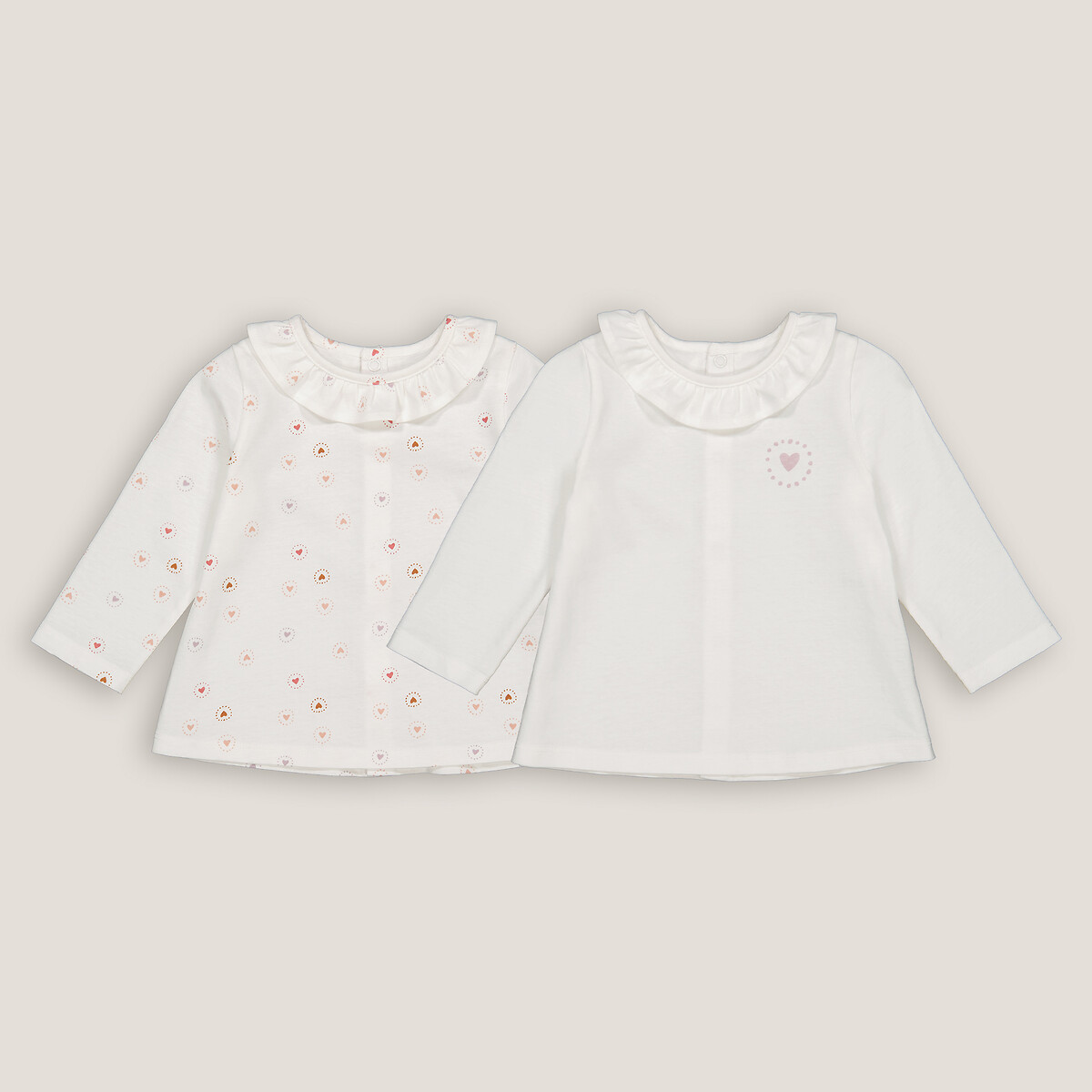 2er-pack-shirts-mit-herzen-lange-rmel-weiss-bedruckt-la-redoute