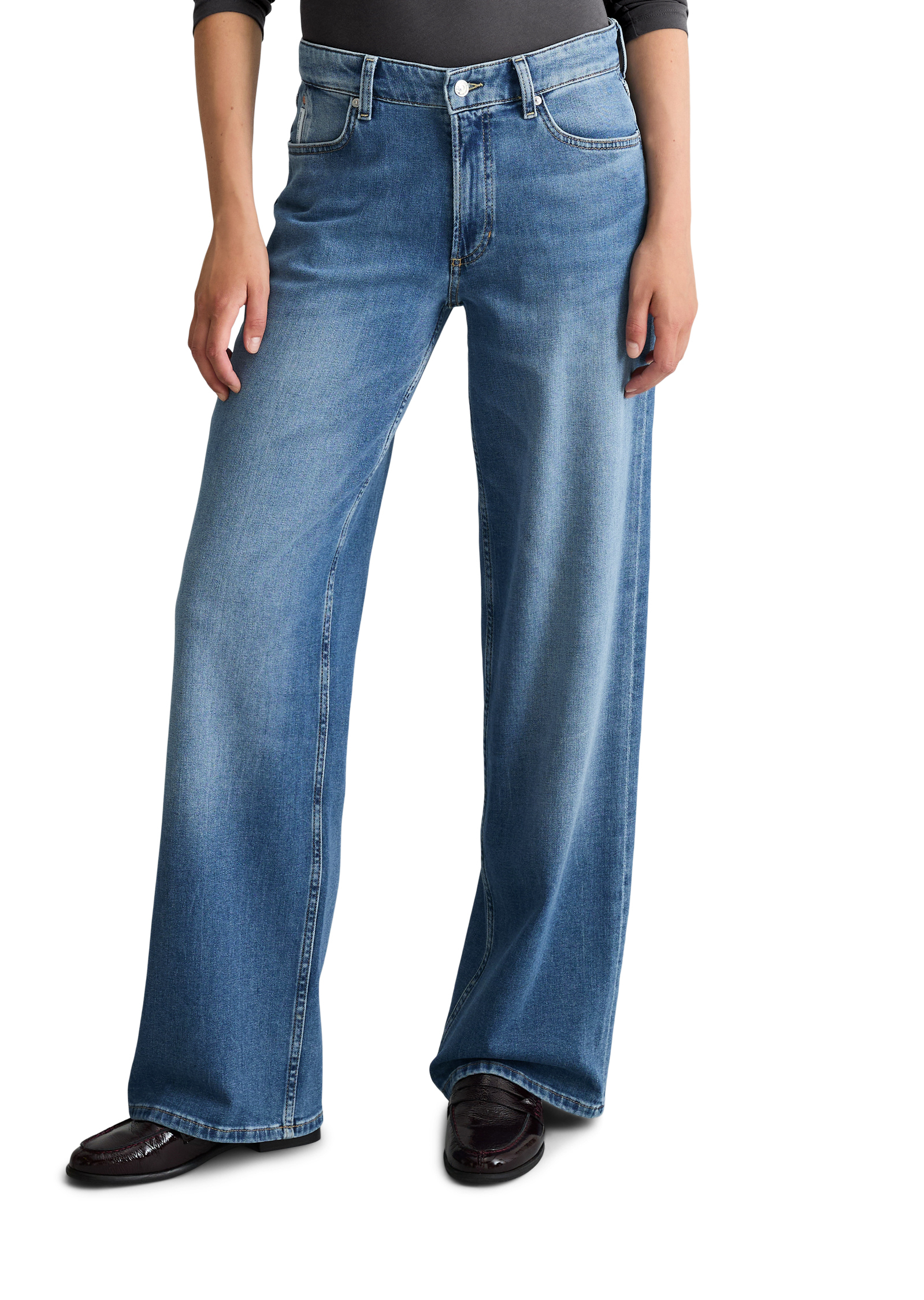 Jeans modèle Tomke wide en coton bio stretch tout doux, MARC O’POLO DENIM