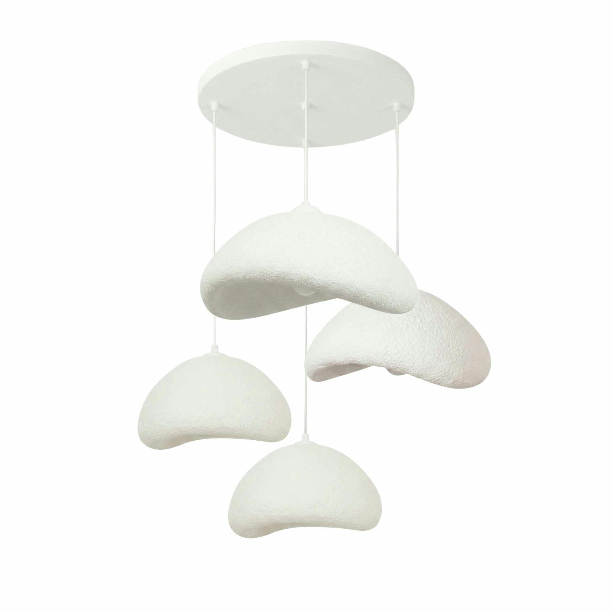 Suspension design organique 4 abat-jour NOXIS, PIER IMPORT