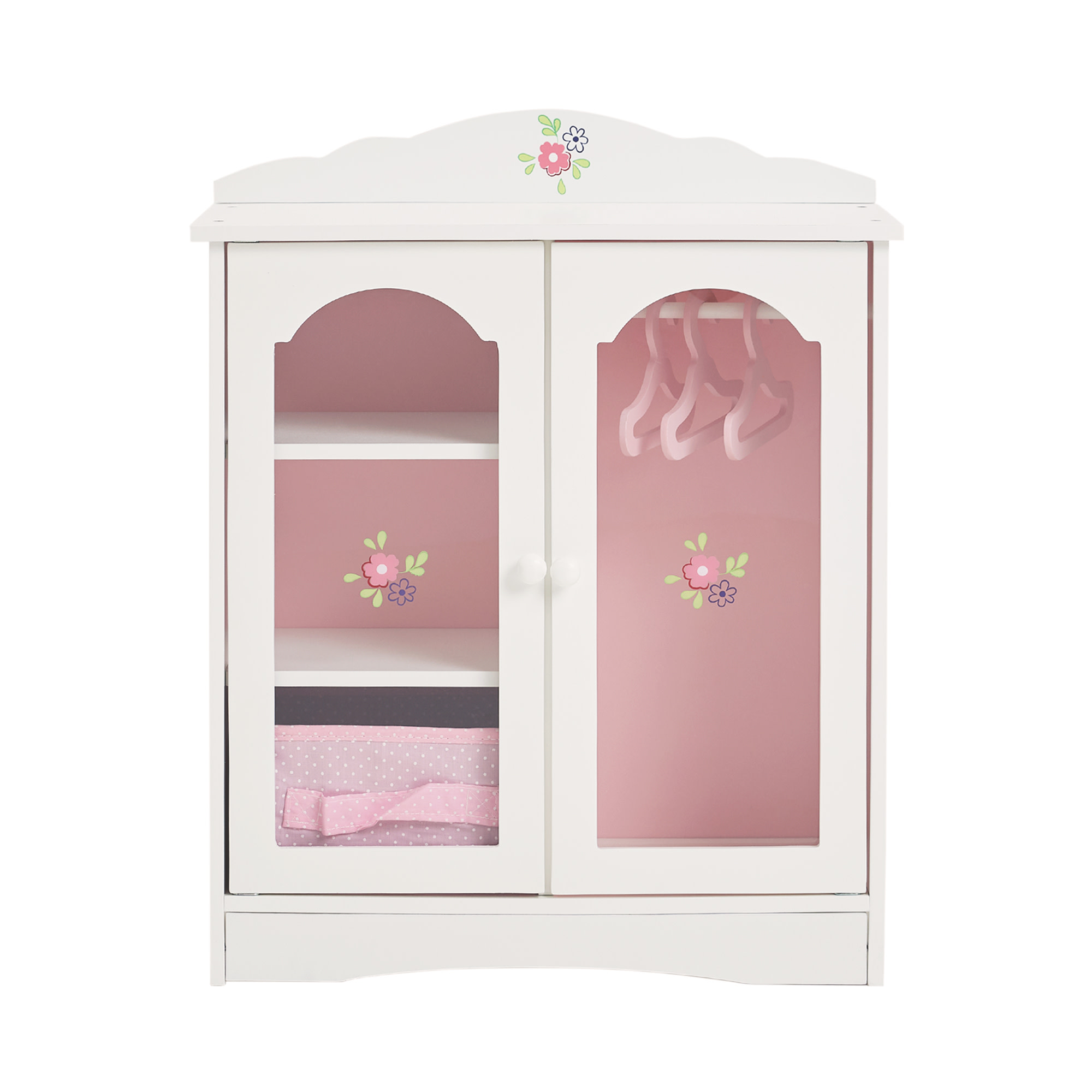 Armoire Poupée avec tiroir étagères et cintres, LITTLE PRINCESS, TEAMSON KIDS