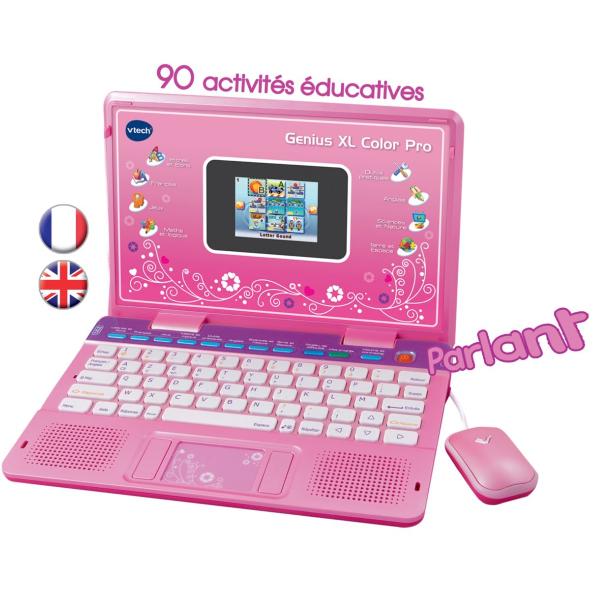 Ordinateur enfant Genius XL Color Pro bilingue rose, VTECH