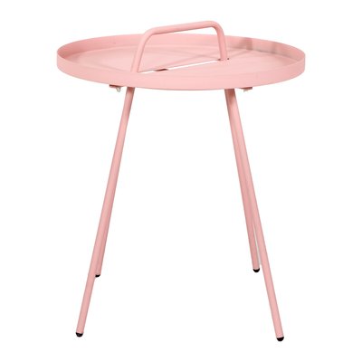 Rio Metal Garden Side Table - Pink SO'HOME