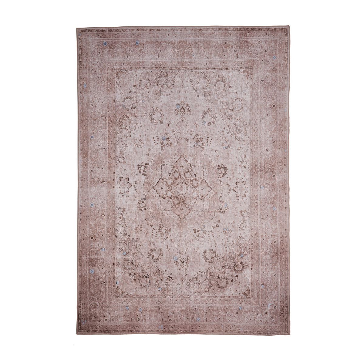tapis contemporain creme en coton lecce