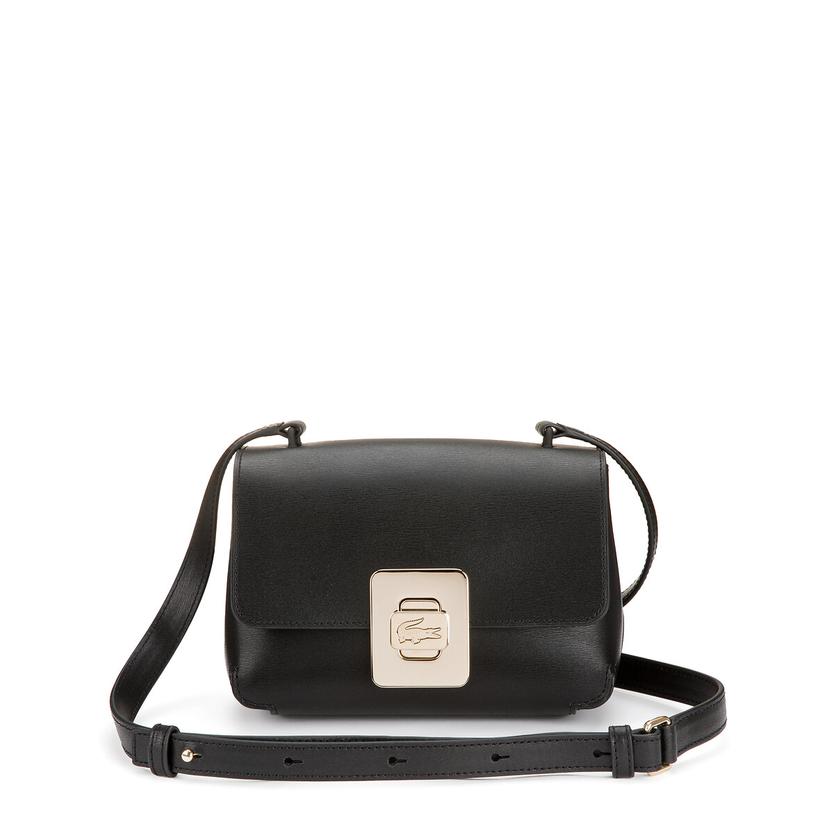 Amelia shoulder baguette bag in leather , black, Lacoste | La Redoute