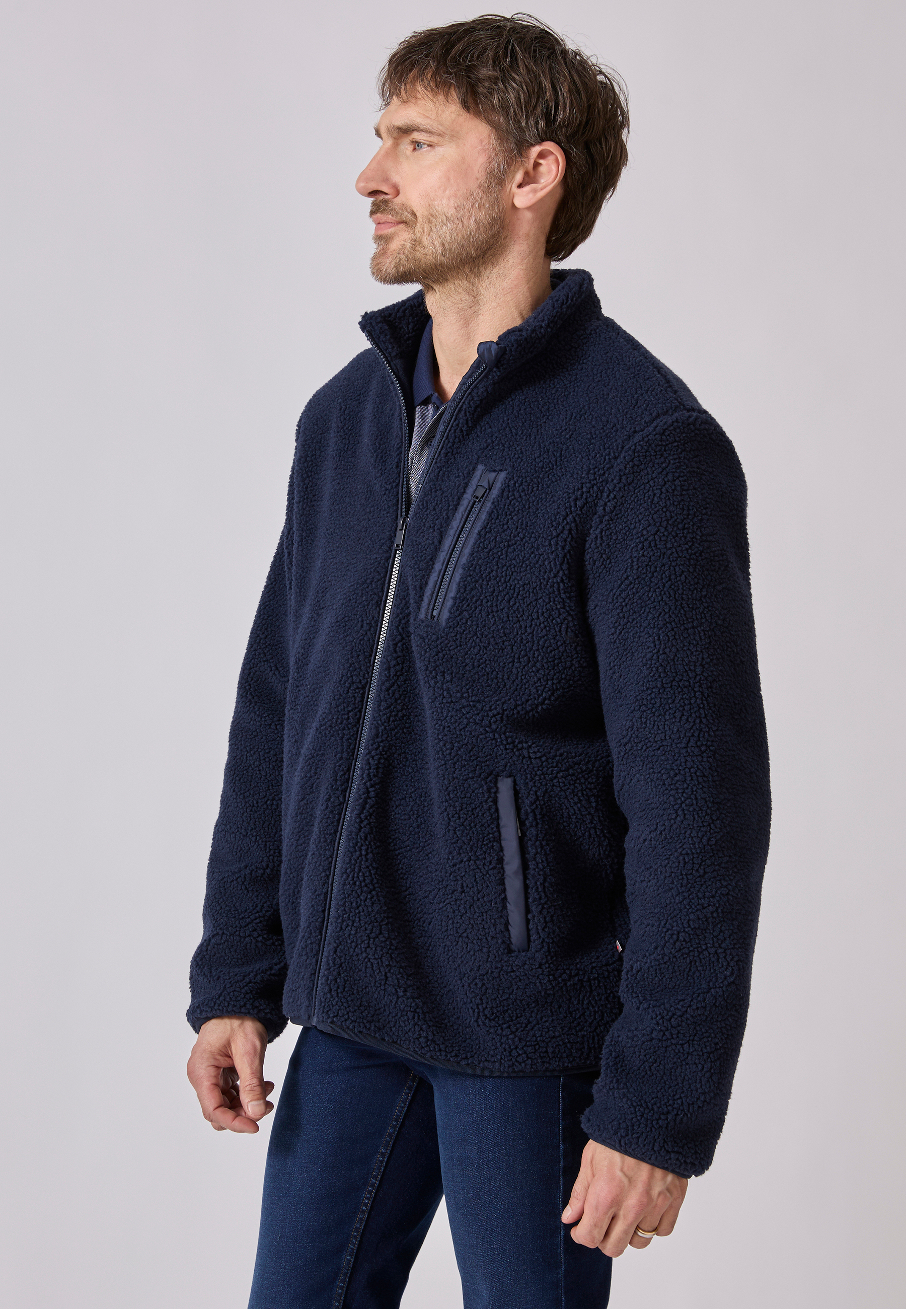 Veste zippée en maille moutonnée, DAMART