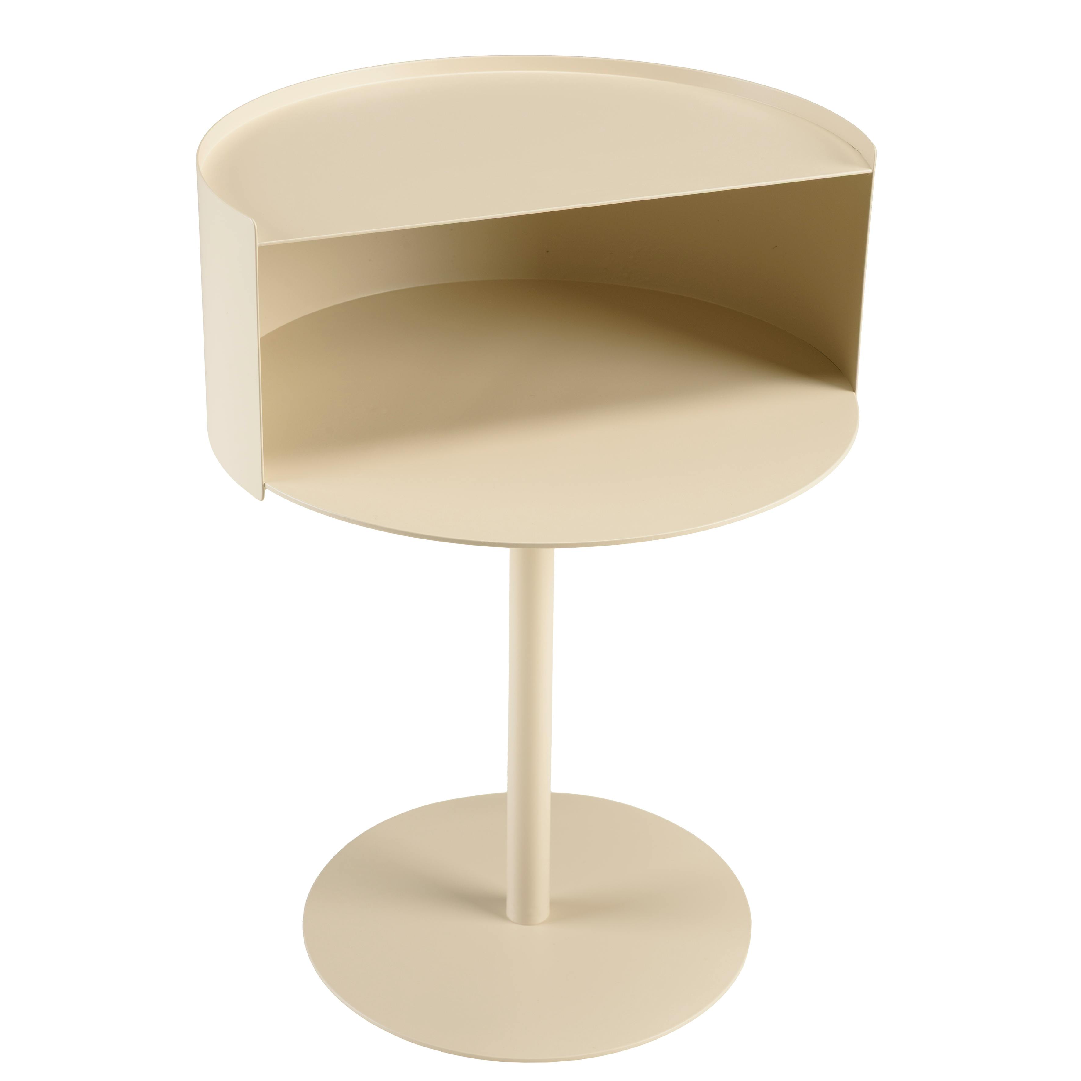 Table d'appoint ronde en acier beige CASTILLE, PIER IMPORT