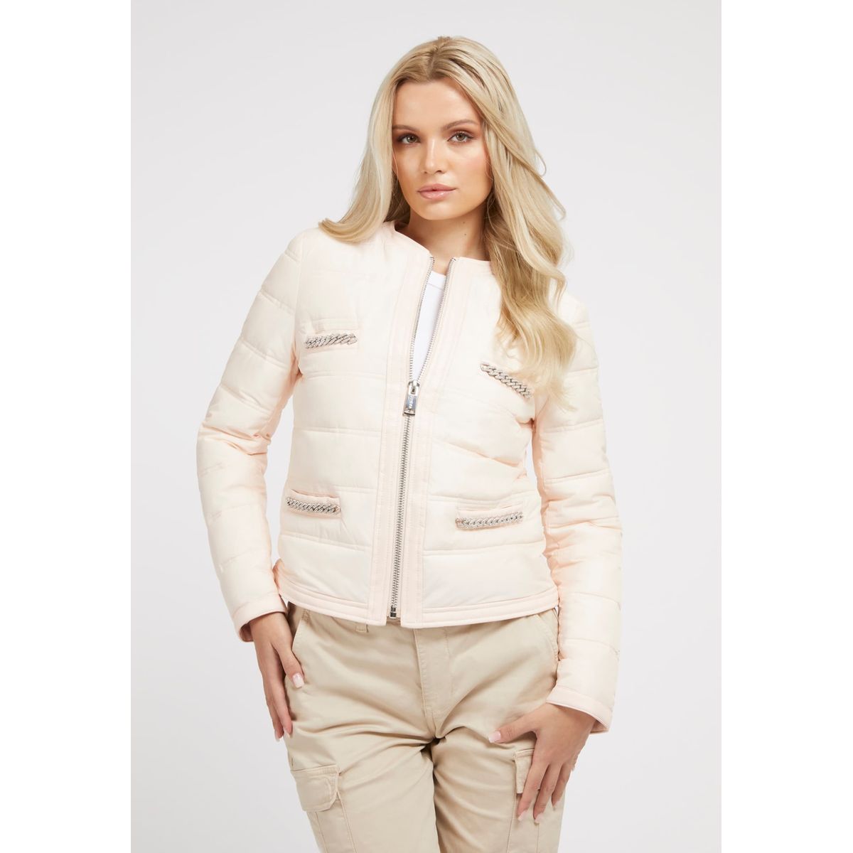 Guess doudoune details chaine rose Guess La Redoute