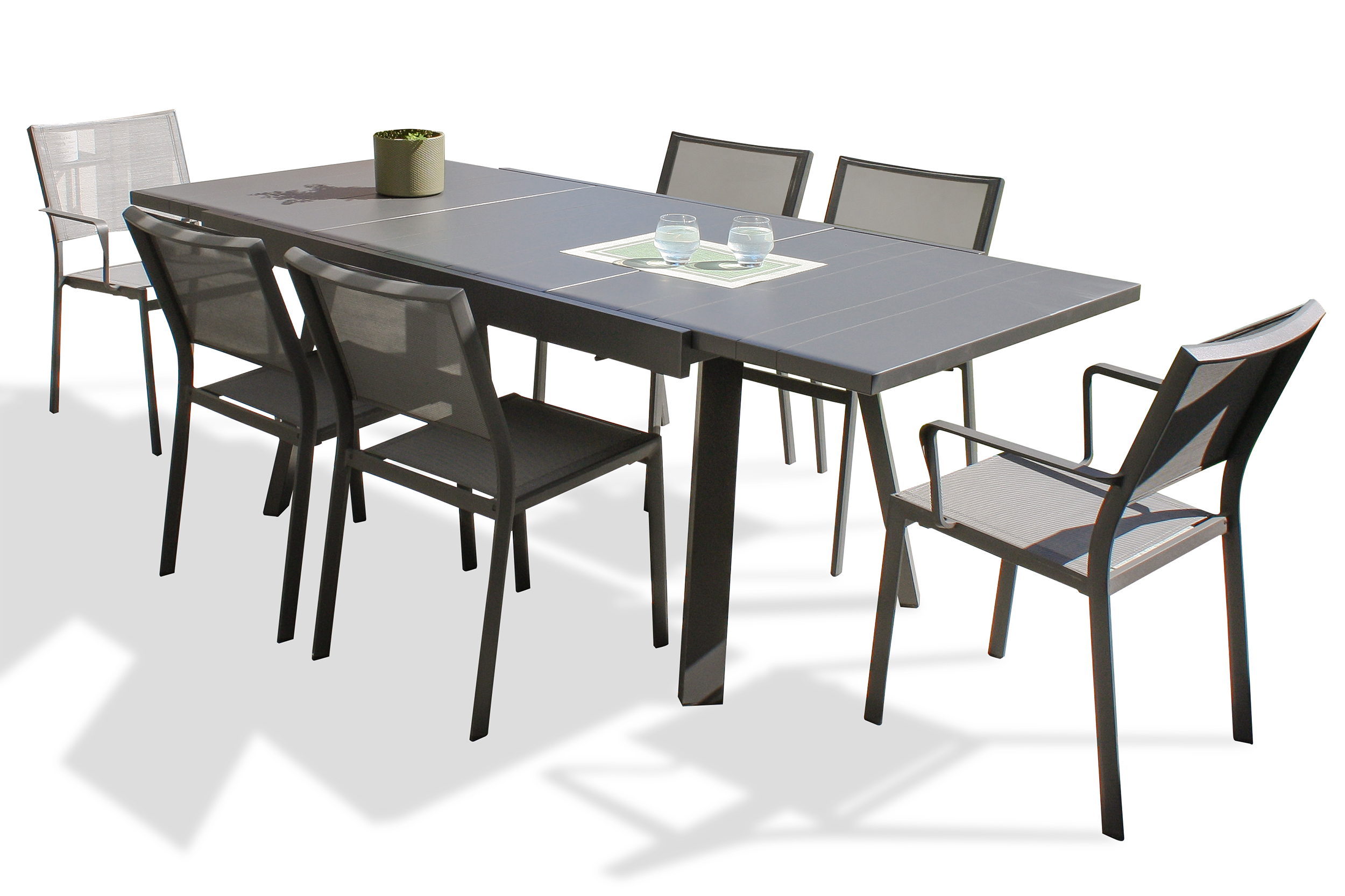 Ensemble repas de jardin en aluminium STOCKHOLM, DCB GARDEN