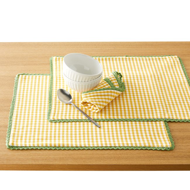 Set of 2 Trattoria Gingham Cotton and Linen Placemats - LA REDOUTE INTERIEURS