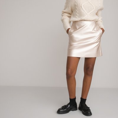 Recycled Mini Skirt in Faux Leather LA REDOUTE COLLECTIONS