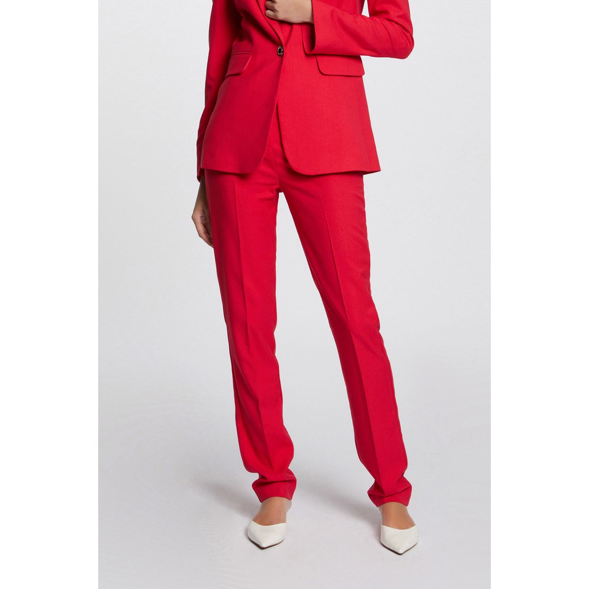 Pantalon ajust pinces rouge moyen Morgan La Redoute