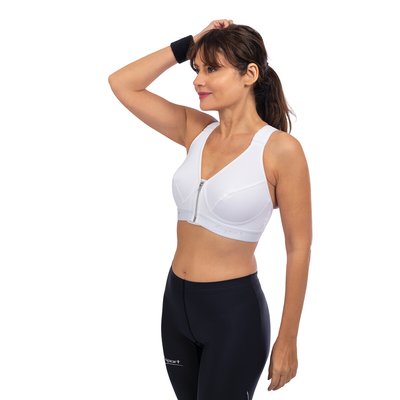 Zbra Silver Sports Bra with Wide Straps and Racer Back ZSPORT