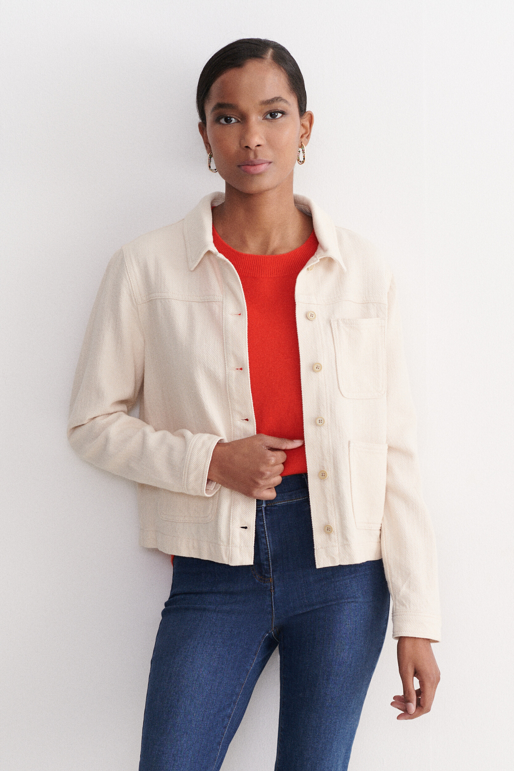 Veste courte droite col chemise MINATAB, CAROLL
