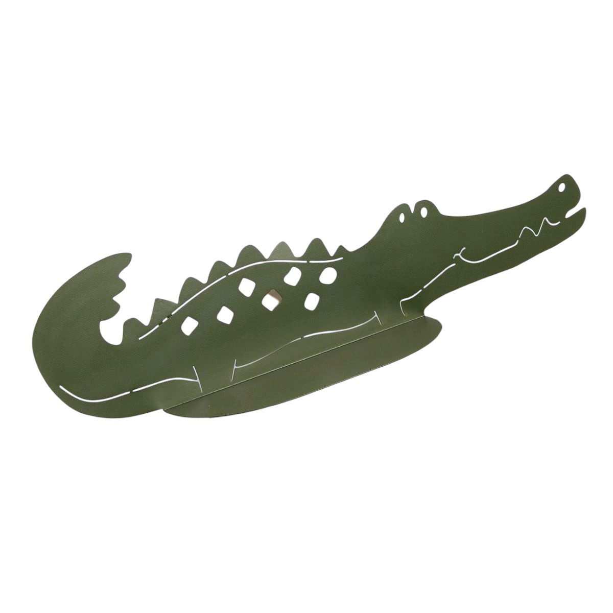 Etagère murale crocodile en métal LE ROI DE LA JUNGLE, FACTORY