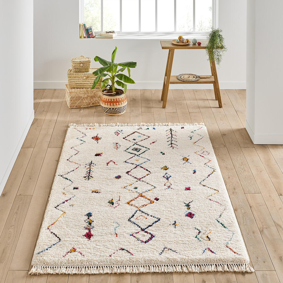 kiezen Sloppenwijk Clan Gekleurd berber tapijt, miro multicolor La Redoute Interieurs | La Redoute