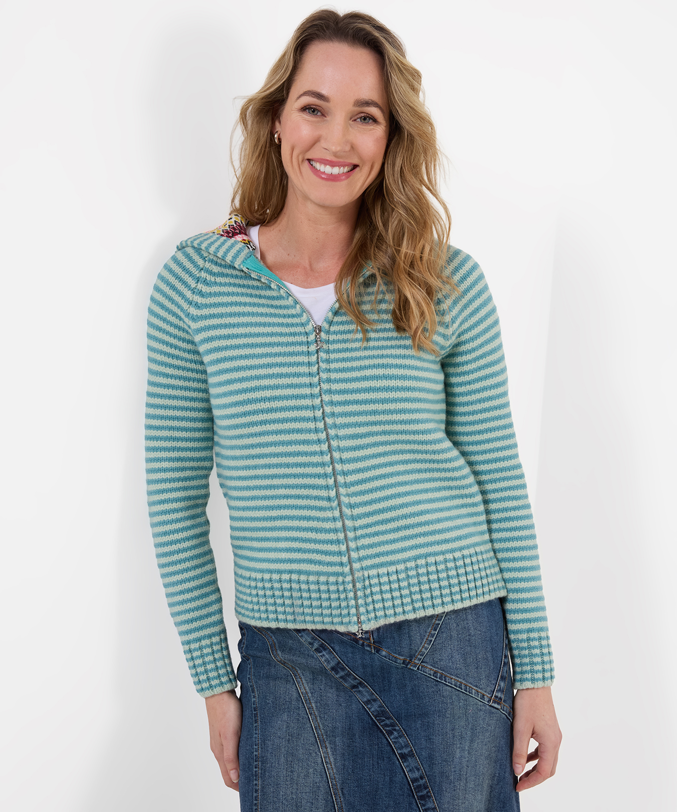 Cardigan à Capuche Rayé Pixie, JOE BROWNS