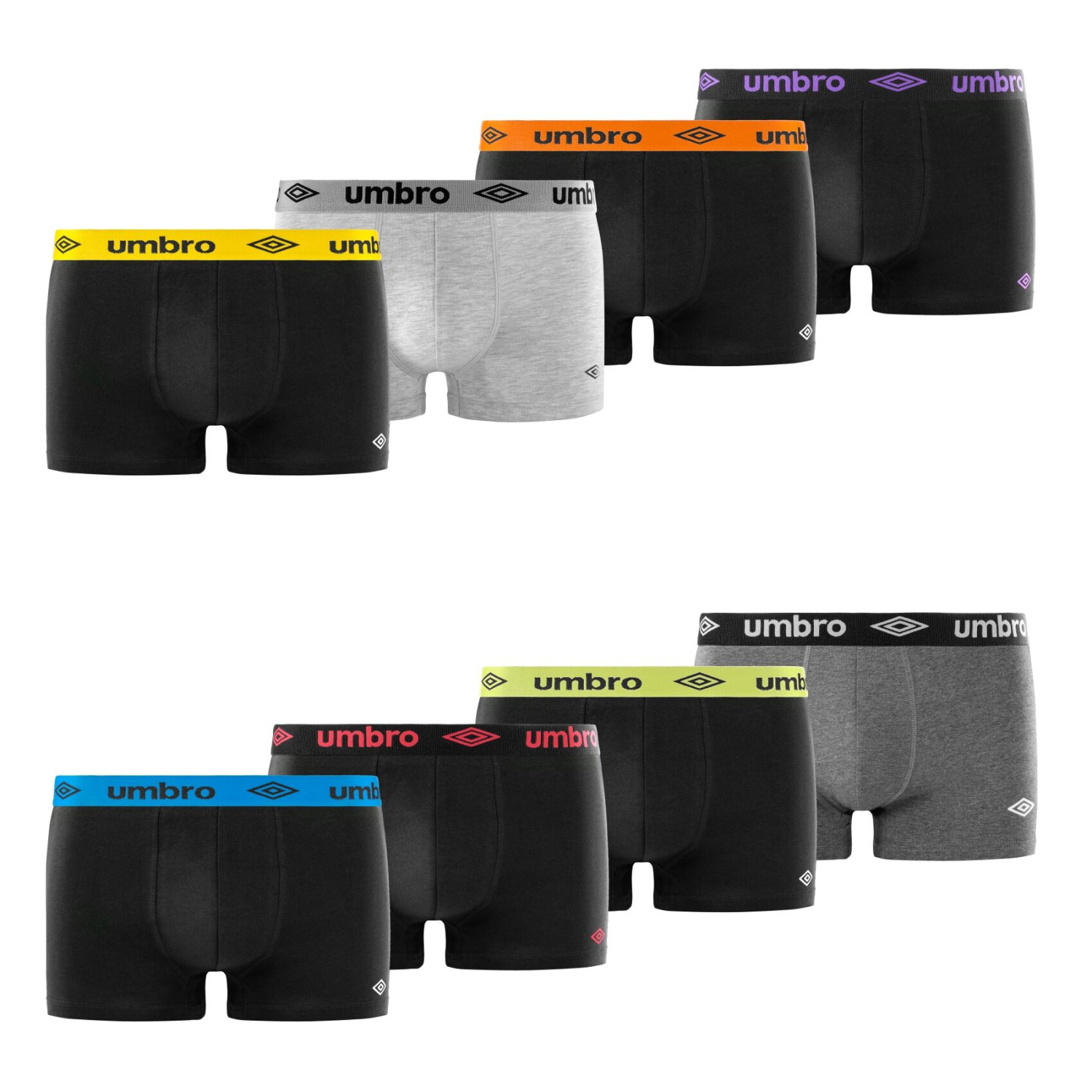 Lot De 8 Boxers Coton, UMBRO