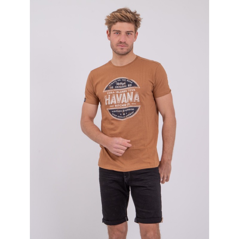 T-shirt Manches Courtes Col Rond Pur Coton Numatis, RITCHIE