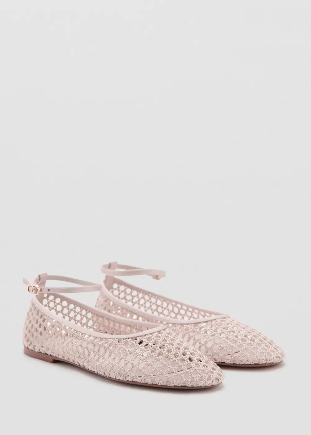 Ballerines en crochet avec bride, MANGO
