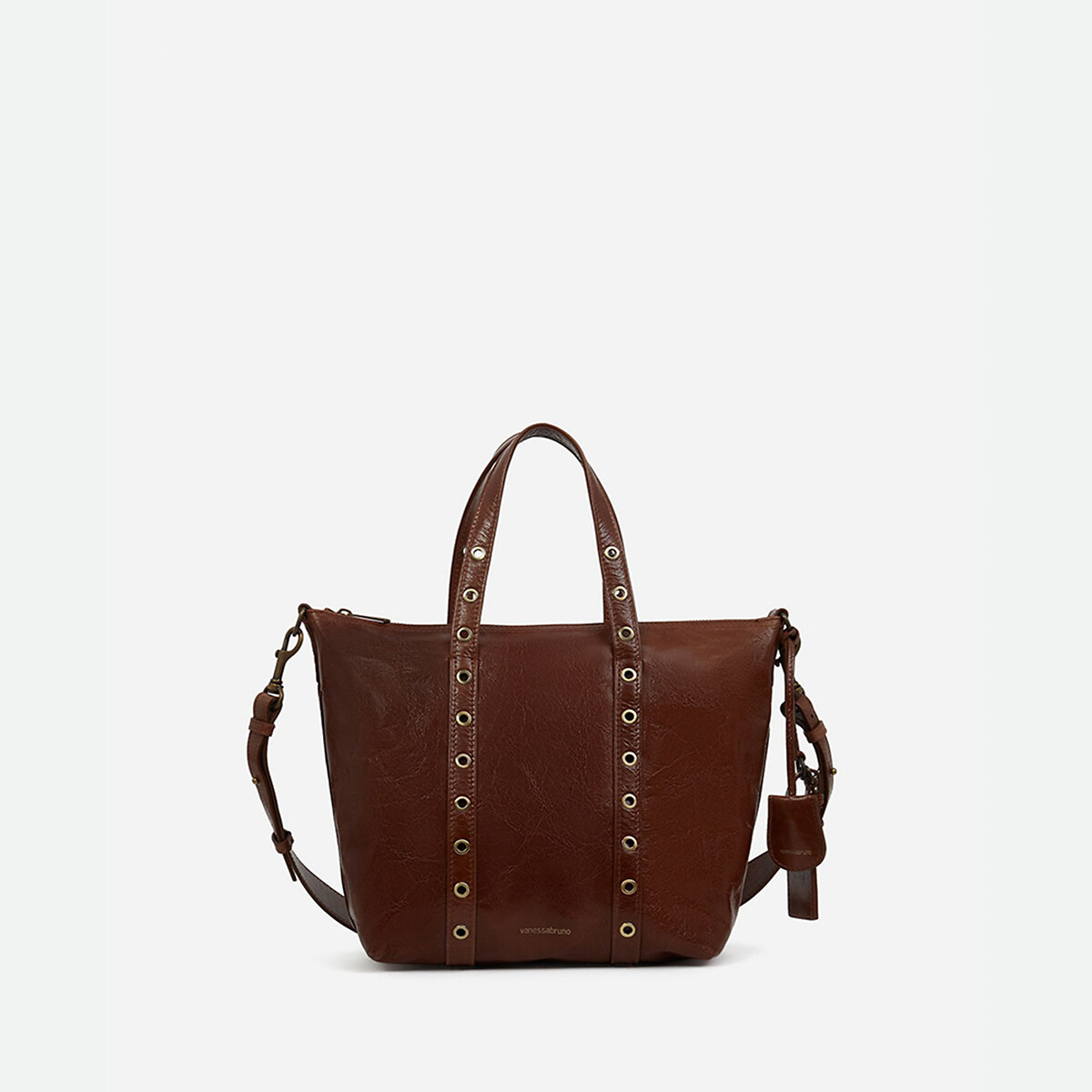 Leather Eyelet Tote Bag, Medium
