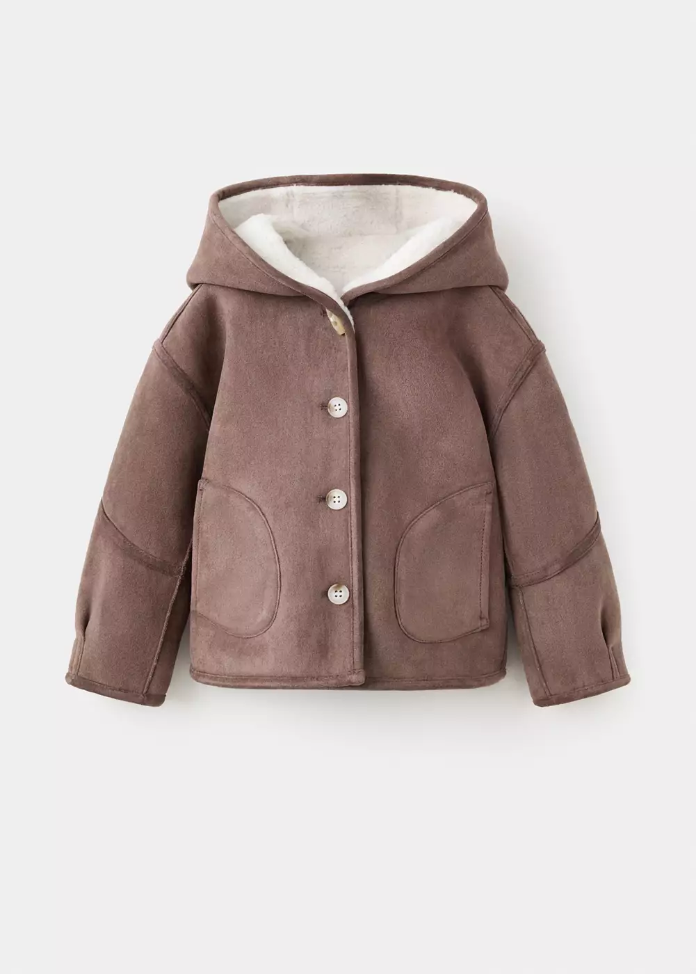 Manteau réversible effet mouton, MANGO BABY