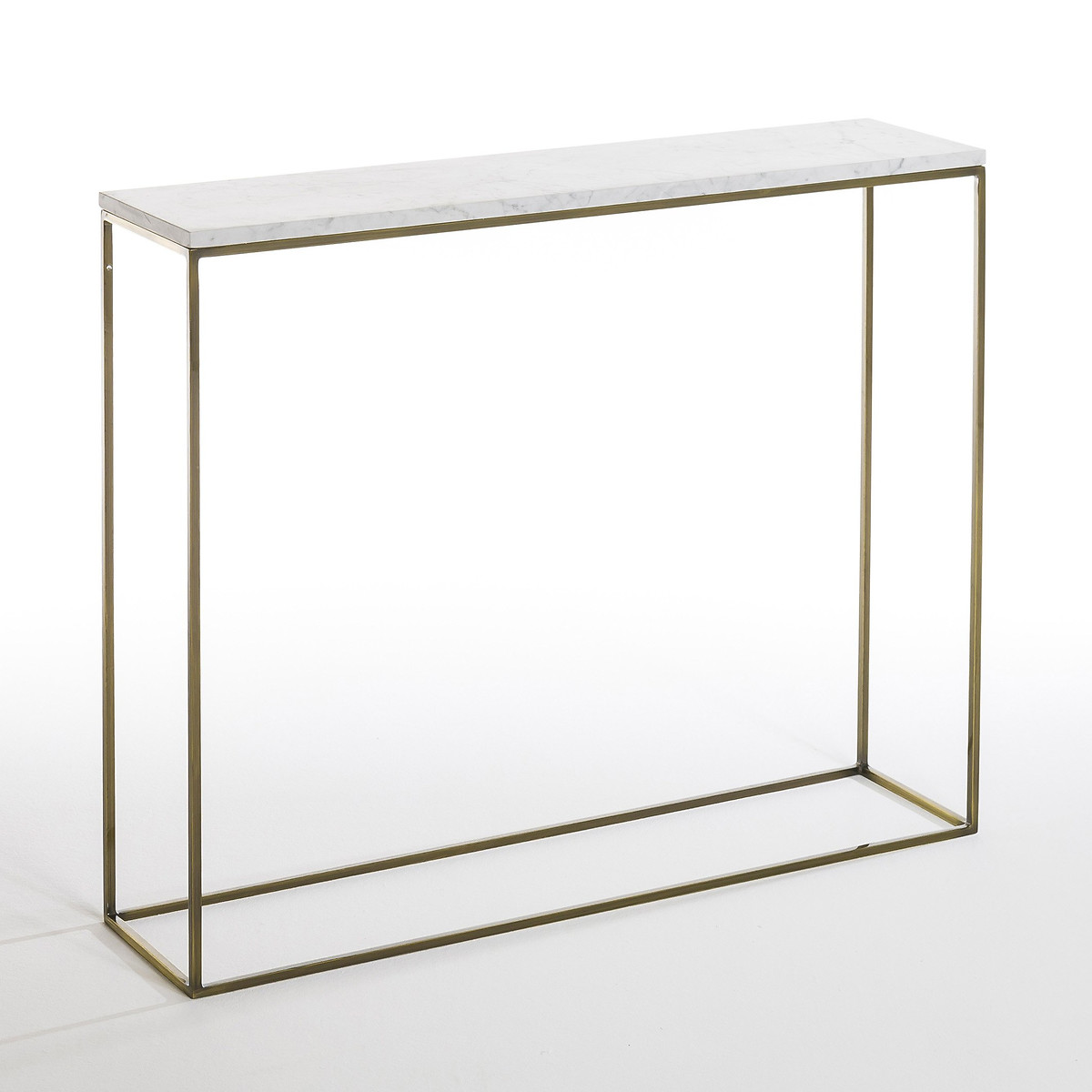 Mahaut Aged Brass & Marble Console Table