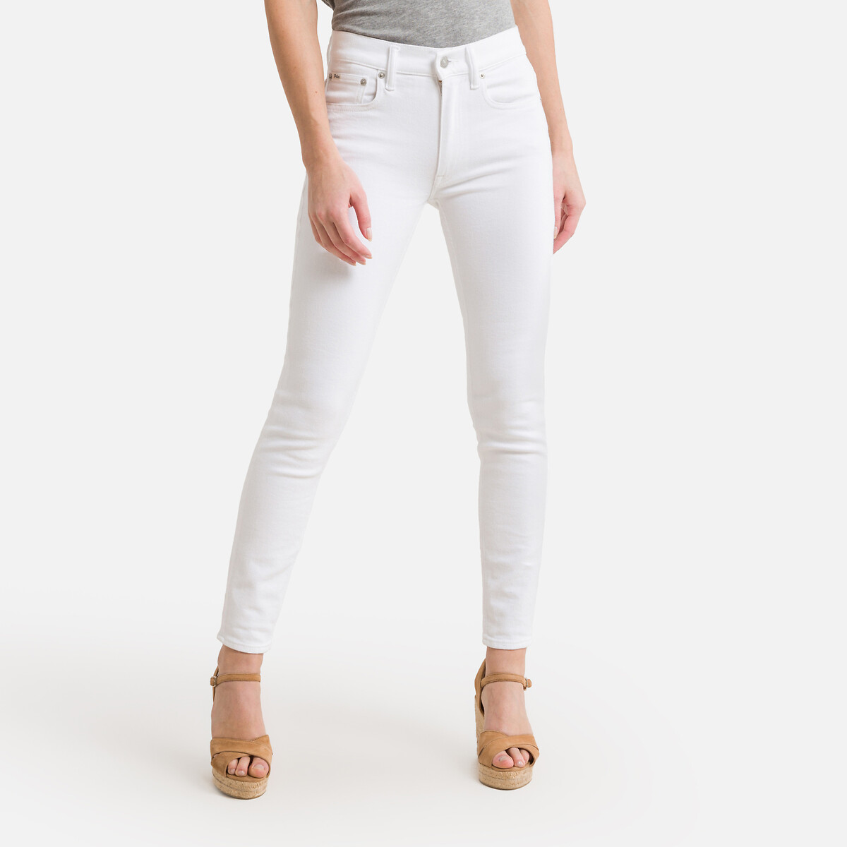 Skinny mid rise jeans white Polo Ralph Lauren La Redoute