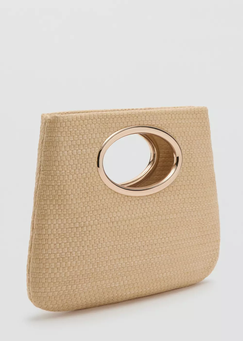 Sac porté main tressé, MANGO