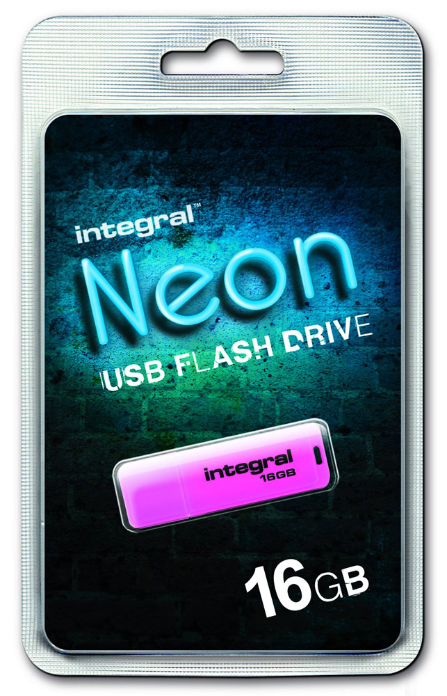 Cle Usb Integral Neon Rose 16 Gb - Neon Rose 16 Gb, INTEGRAL