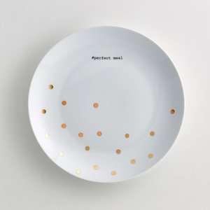Lote de 4 platos llanos de porcelana, KUBLER LA REDOUTE INTERIEURS image