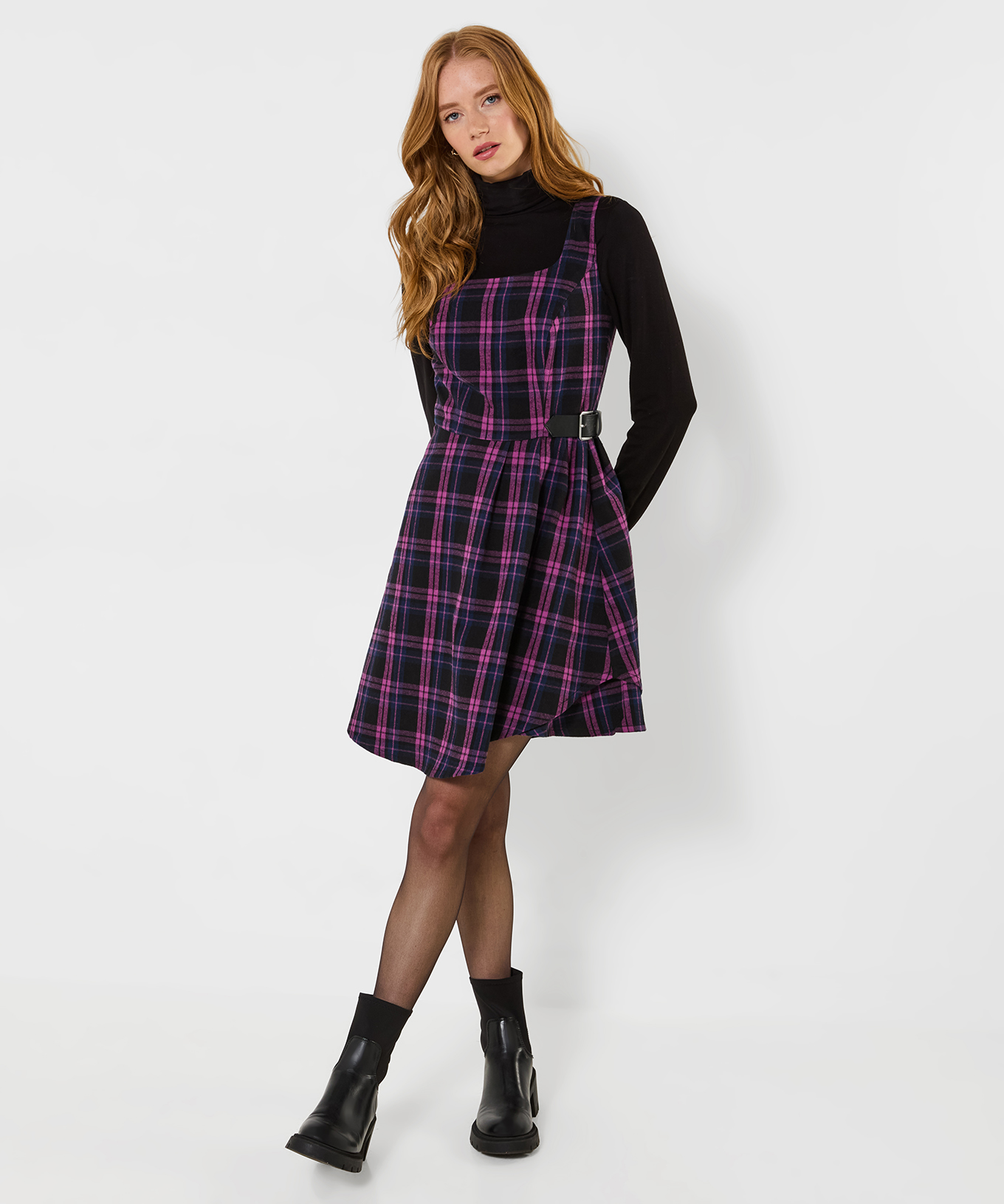 Robe Courte à Carreaux à Boucle Rita, JOE BROWNS