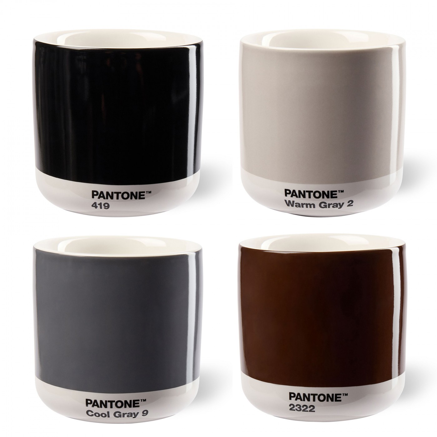 Lot de 4 Tasse Latte Thermo Pantone, COPENHAGEN DESIGN