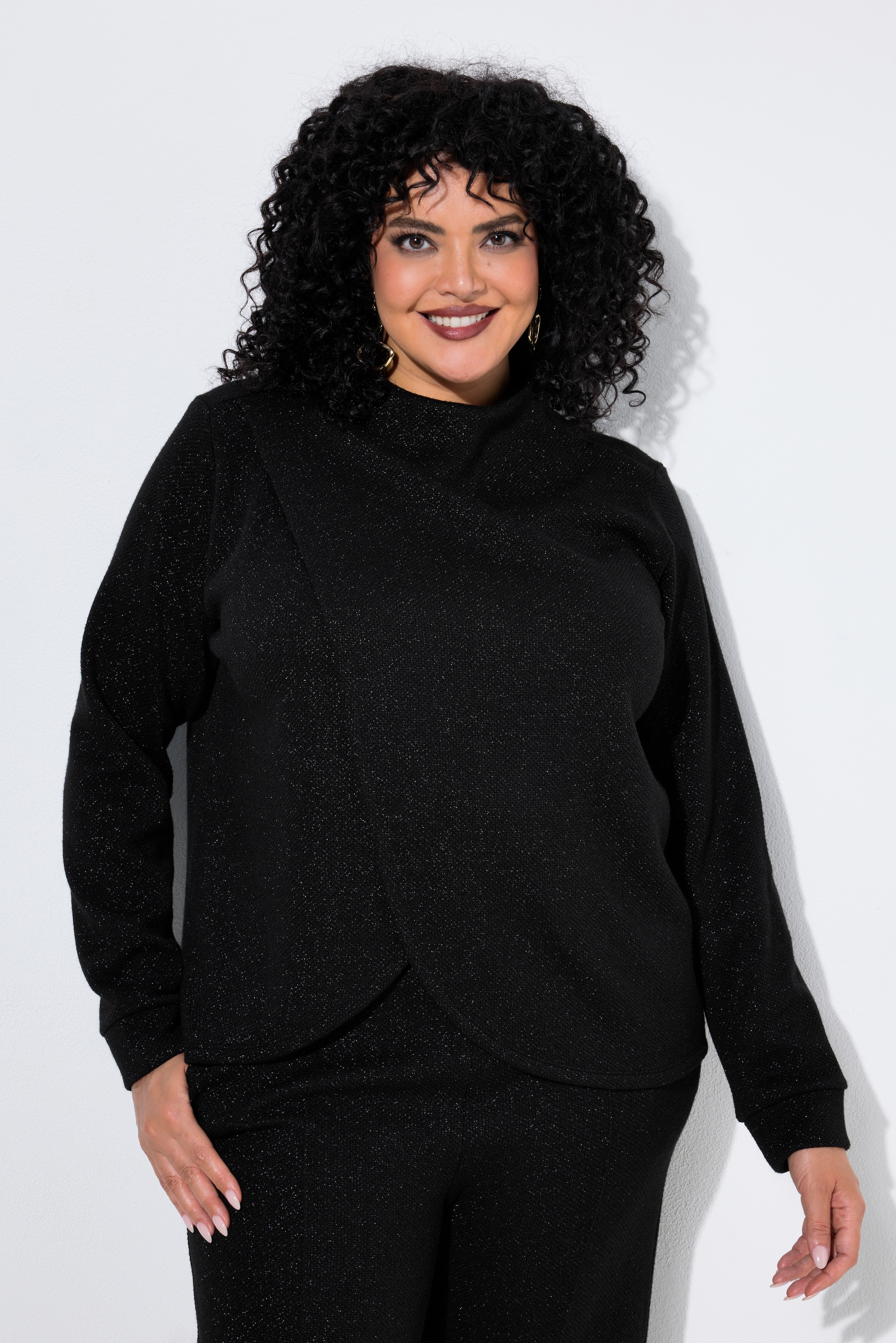 Sweat-shirt col montant et manches longues, ULLA POPKEN