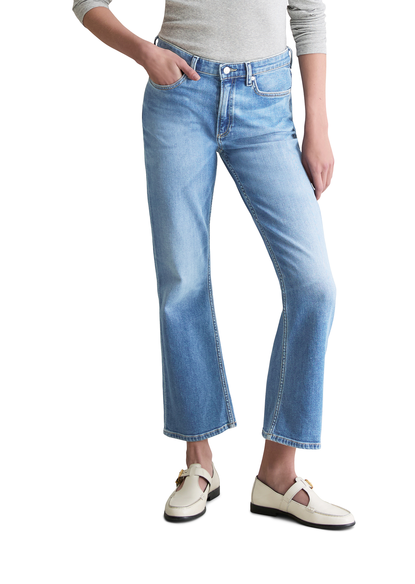 Jeans modèle Josina bootcut kick flare en Organic Cotton Stretch, MARC O’POLO DENIM