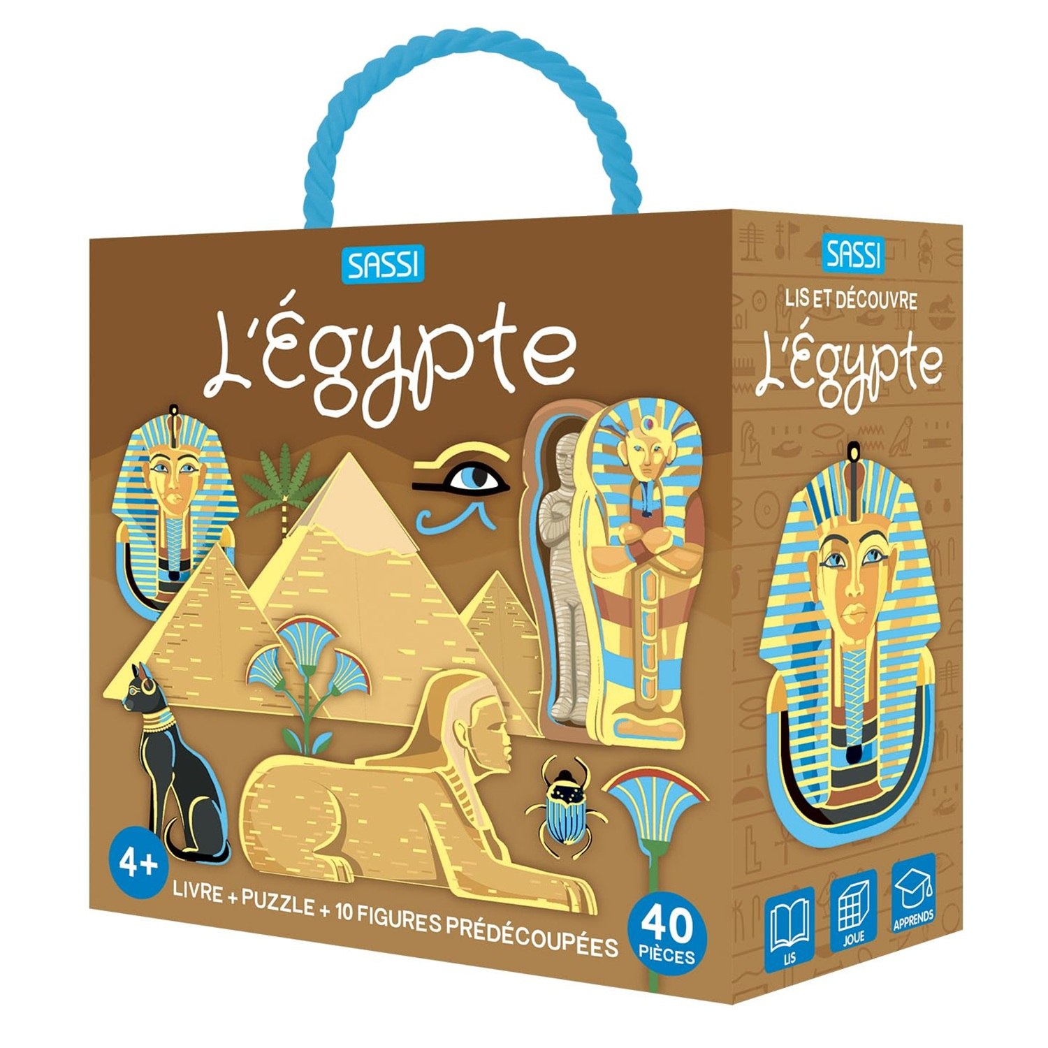 Livre et puzzle L'Egypte, SASSI JUNIOR
